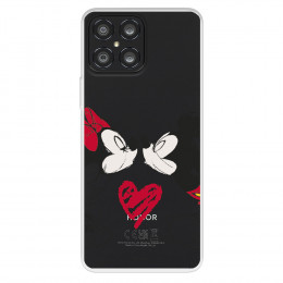 Funda para Huawei Honor X8 Oficial de Disney Mickey y Minnie Beso - Clásicos Disney