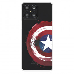 Funda para Huawei Honor X8 Oficial de Marvel Capitán América Escudo Transparente - Marvel