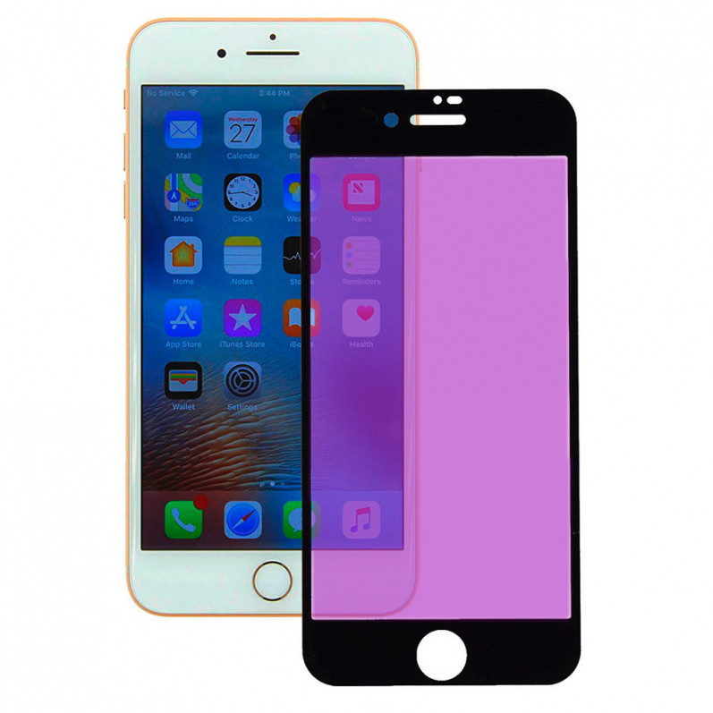 Verre Trempé Complet Anti Blue-Ray Noir pour iPhone 8 Plus