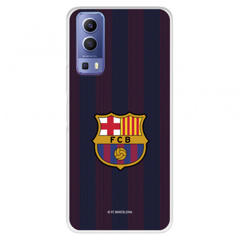 Coque pour Vivo Y52 5G du FC Barcelona Lignes Blaugrana - Licence Officielle du FC Barcelone