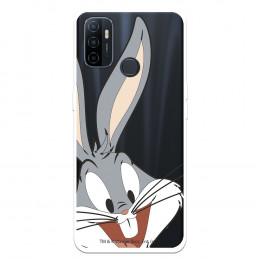 Funda para Oppo A53s Oficial de Warner Bros Bugs Bunny Silueta Transparente - Looney Tunes