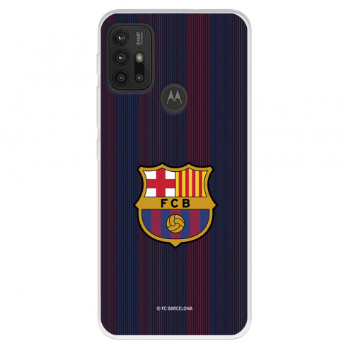 Funda para Motorola Moto G10 del FC Barcelona Rayas Blaugrana  - Licencia Oficial FC Barcelona