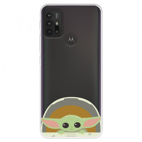 Funda para Motorola Moto G30 Oficial de Star Wars Baby Yoda Sonrisas - The Mandalorian