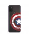 Funda para Motorola Moto G30 Oficial de Marvel Capitán América Escudo Transparente - Marvel
