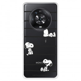 Funda para Huawei Honor Magic4 Lite Oficial de Peanuts Snoopy rayas - Snoopy