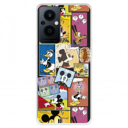 Funda para Oppo Reno8 Lite 5G Oficial de Disney Mickey Comic - Clásicos Disney