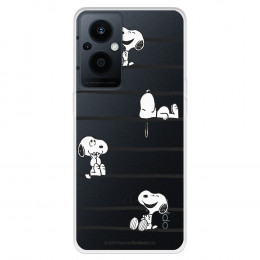 Funda para Oppo Reno8 Lite 5G Oficial de Peanuts Snoopy rayas - Snoopy