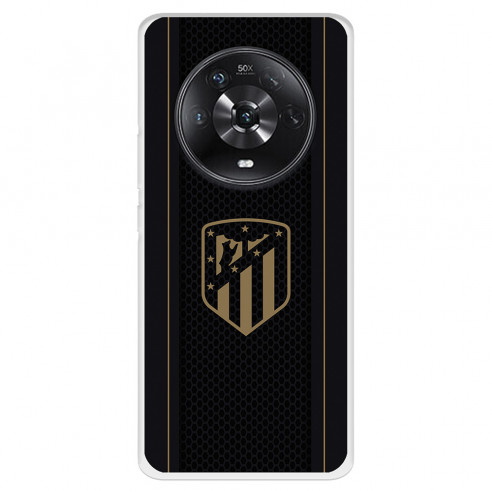 Funda para Huawei Honor Magic4 Lite del Atlético de Madrid Escudo Dorado Fondo Negro  - Licencia Oficial Atlético de Madrid