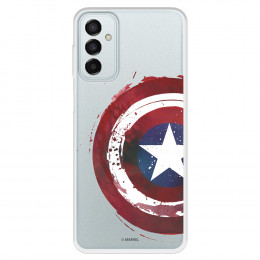 Funda para Samsung Galaxy M13 Oficial de Marvel Capitán América Escudo Transparente - Marvel