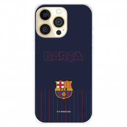 Funda para IPhone 14 Pro del FC Barcelona Barsa Fondo Azul  - Licencia Oficial FC Barcelona