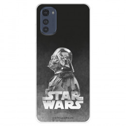 Funda para Motorola Moto E32 Oficial de Star Wars Darth Vader Fondo negro - Star Wars