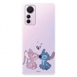 Funda para Xiaomi Mi 12 Lite 5G Oficial de Disney Angel & Stitch Beso - Lilo & Stitch