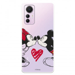 Funda para Xiaomi Mi 12 Lite 5G Oficial de Disney Mickey y Minnie Beso - Clásicos Disney