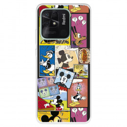 Funda para Xiaomi Poco C40 Oficial de Disney Mickey Comic - Clásicos Disney