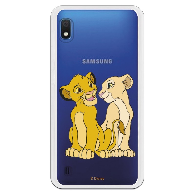 Funda Oficial Disney Simba y Nala transparente para Samsung Galaxy A10 - El Rey León