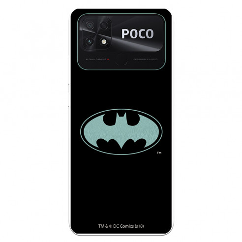 Coque pour Xiaomi Poco C40 Officielle de DC Comics Batman Logo Transparente - DC Comics