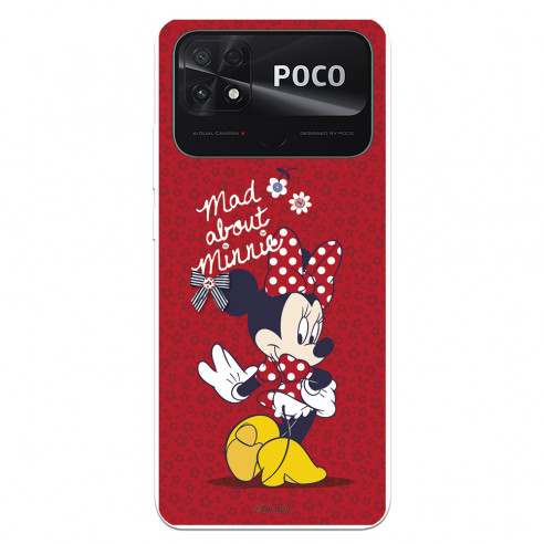 Coque pour Xiaomi Poco C40 Officielle de Disney Minnie Mad About - Classiques Disney