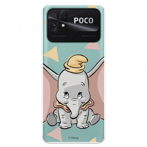 Coque pour Xiaomi Poco C40 Officielle de Disney Dumbo Silhouette Transparente - Dumbo