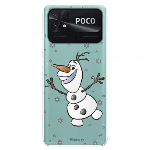 Coque pour Xiaomi Poco C40 Officielle de Disney Olaf Transparente - La Reine des Neiges