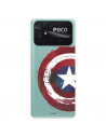 Coque pour Xiaomi Poco C40 Officielle de Marvel Captain America Écusson Transparente - Marvel
