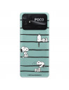 Coque pour Xiaomi Poco C40 Officielle de Peanuts Snoopy Lignes - Snoopy