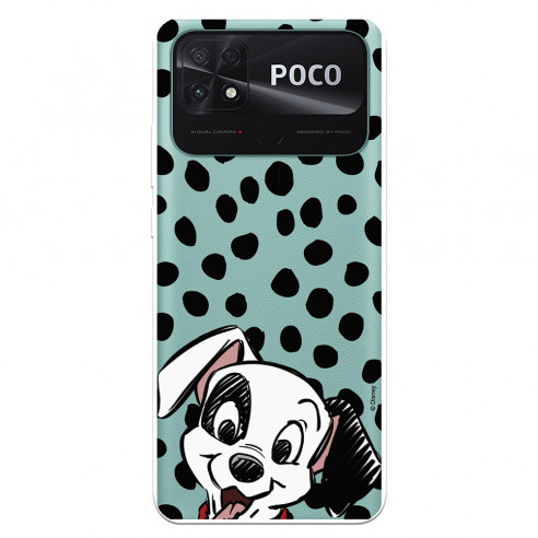 Coque pour Xiaomi Poco C40 Officielle de Disney Chiot Taches - 101 Dalmatiens