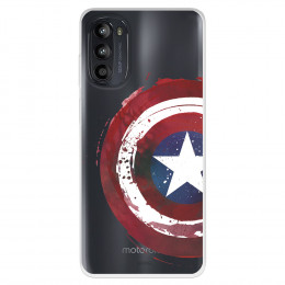 Funda para Motorola Moto G52 Oficial de Marvel Capitán América Escudo Transparente - Marvel