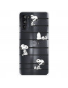 Funda para Motorola Moto G52 Oficial de Peanuts Snoopy rayas - Snoopy