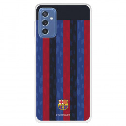 Funda para Samsung Galaxy M52 5G del FC Barcelona Fondo Rayas Verticales  - Licencia Oficial FC Barcelona