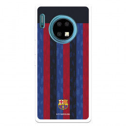 Funda para Huawei Mate 30 Pro del FC Barcelona Fondo Rayas Verticales  - Licencia Oficial FC Barcelona