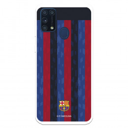 Funda para Samsung Galaxy M51 del FC Barcelona Fondo Rayas Verticales  - Licencia Oficial FC Barcelona