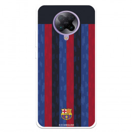 Funda para Xiaomi Redmi K30 Pro del FC Barcelona Fondo Rayas Verticales  - Licencia Oficial FC Barcelona