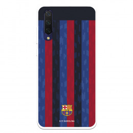 Funda para Xiaomi Mi 9 lite del FC Barcelona Fondo Rayas Verticales  - Licencia Oficial FC Barcelona