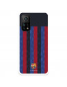 Funda para Xiaomi Mi 10T del FC Barcelona Fondo Rayas Verticales  - Licencia Oficial FC Barcelona