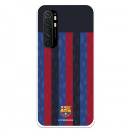 Funda para Xiaomi Mi Note 10 Lite del FC Barcelona Fondo Rayas Verticales  - Licencia Oficial FC Barcelona