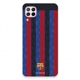 Funda para Huawei P40 Lite del FC Barcelona Fondo Rayas Verticales  - Licencia Oficial FC Barcelona