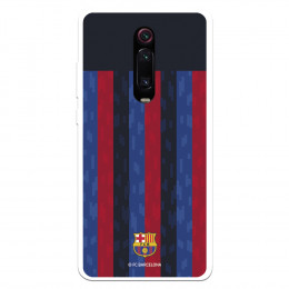 Funda para Xiaomi Mi 9T del FC Barcelona Fondo Rayas Verticales  - Licencia Oficial FC Barcelona