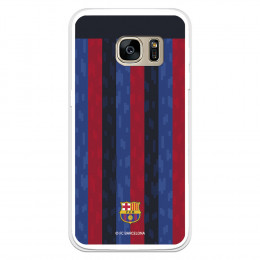 Funda para Samsung Galaxy S7 del FC Barcelona Fondo Rayas Verticales  - Licencia Oficial FC Barcelona