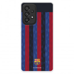 Funda para Samsung Galaxy A53 5G del FC Barcelona Fondo Rayas Verticales  - Licencia Oficial FC Barcelona
