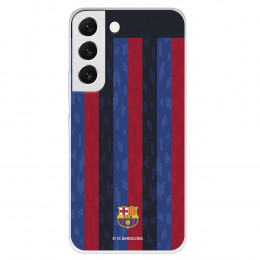 Funda para Samsung Galaxy S22 Plus del FC Barcelona Fondo Rayas Verticales  - Licencia Oficial FC Barcelona