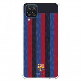 Funda para Samsung Galaxy A12 del FC Barcelona Fondo Rayas Verticales  - Licencia Oficial FC Barcelona