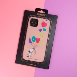 Funda Ultra suave rosa Oficial Snoopy - Love