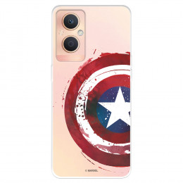 Funda para Oppo A96 5G Oficial de Marvel Capitán América Escudo Transparente - Marvel