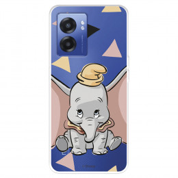 Funda para Oppo A77 5G Oficial de Disney Dumbo Silueta Transparente - Dumbo