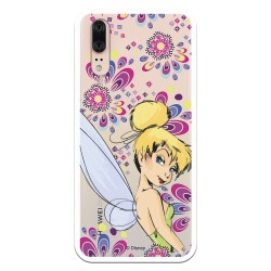 Funda Oficial Disney Campanilla Flores Transparente para Huawei P20 - Peter Pan