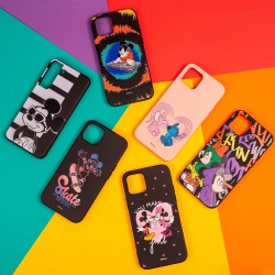 Funda Ultra suave negra Oficial Disney - You make me full