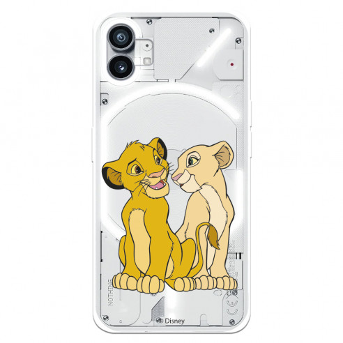 Coque pour Nothing Phone 1 Officielle de Disney Simba et Nala Silhouette - Le Roi Lion