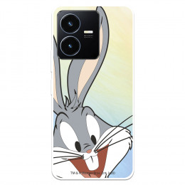 Funda para Vivo Y22S Oficial de Warner Bros Bugs Bunny Silueta Transparente - Looney Tunes
