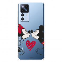 Funda para Xiaomi 12T Oficial de Disney Mickey y Minnie Beso - Clásicos Disney
