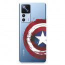Funda para Xiaomi 12T Pro Oficial de Marvel Capitán América Escudo Transparente - Marvel